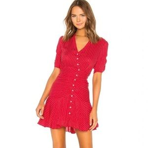 Free People Red Polka Dot Dress, Size XS